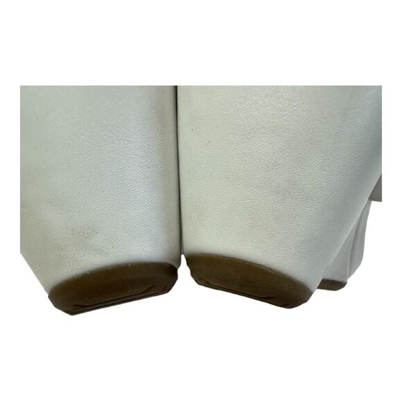 New Direction White Wedge Rhinestone Sandals Thong Strap Embellished - Picture 13 of 15